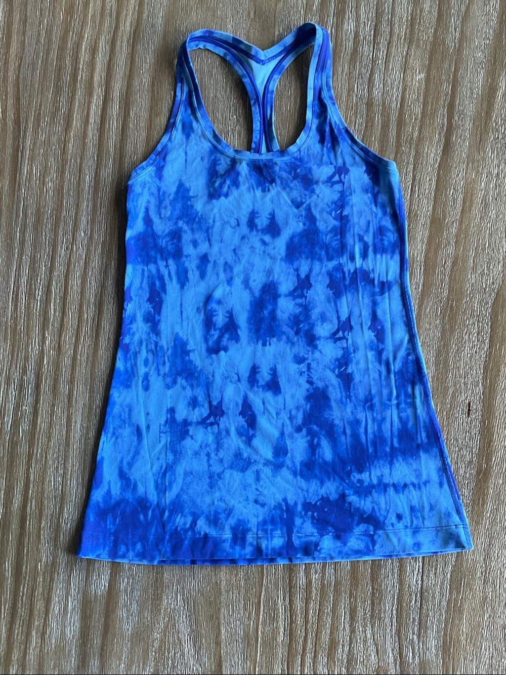 lululemon athletica Blue Tie-Dye Racerback Tank